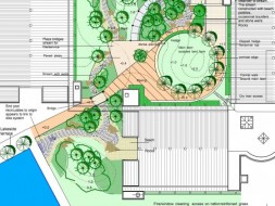 Pfizer courtyard concept plan