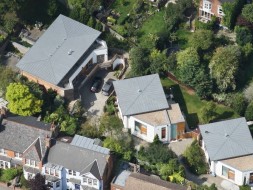Woodland Rise part aerial view showing completion